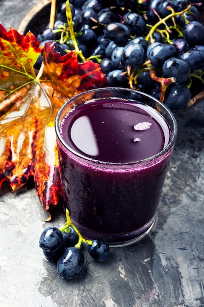 Grape drink in a glass