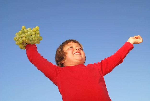 grape girl in nature