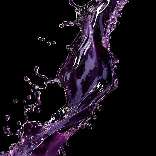 Grape Juice Cascade With Dark Purple Thick Fluid a Syrupy Co Texture Effect for Decor Banner Post