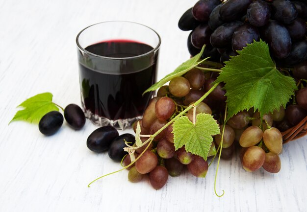 Grape juice and grapes 