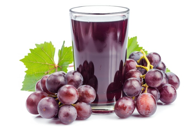 grape juice isolated on white background