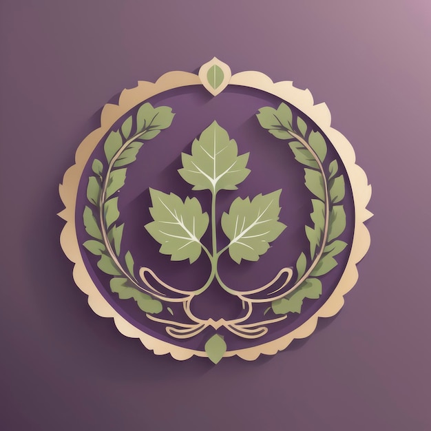 grape leaf icon vector logo clip art illustration