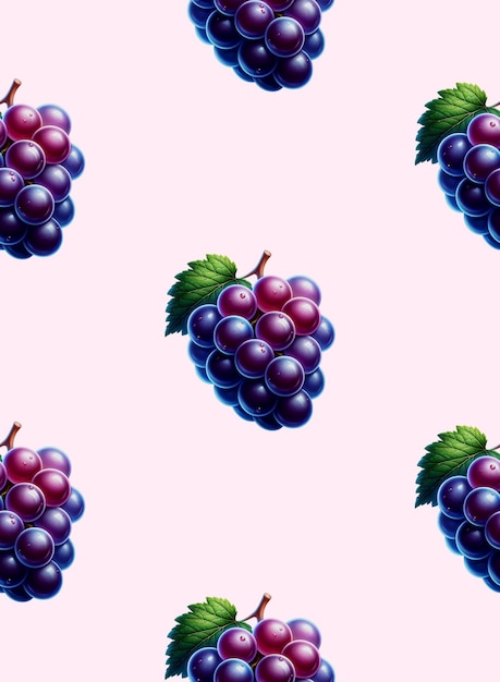 Photo grape seamless pattern