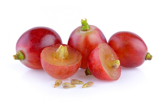 Grape on white background