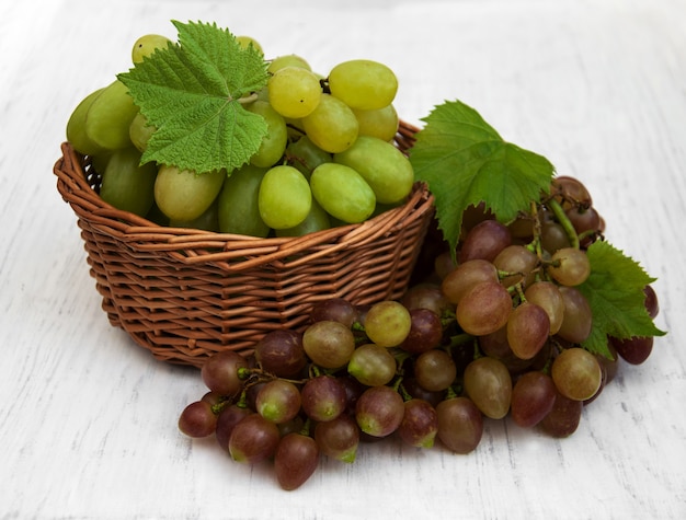 Grape with leaf