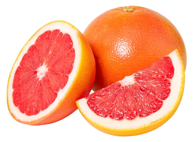 Photo grapefruit citrus fruit isolated on white background with clipping path