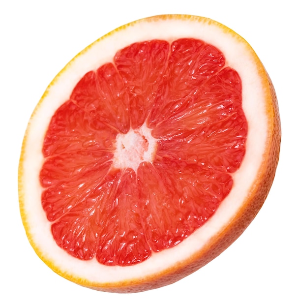 Grapefruit citrus fruit isolated on white background with clipping path