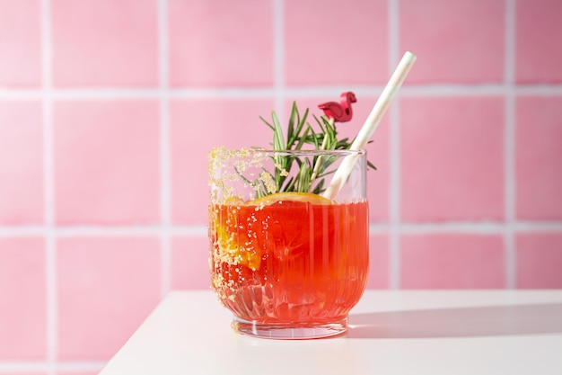 Grapefruit cocktail alcohol or non alcoholic drink for party