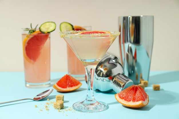 Grapefruit cocktail alcohol or non alcoholic drink for party