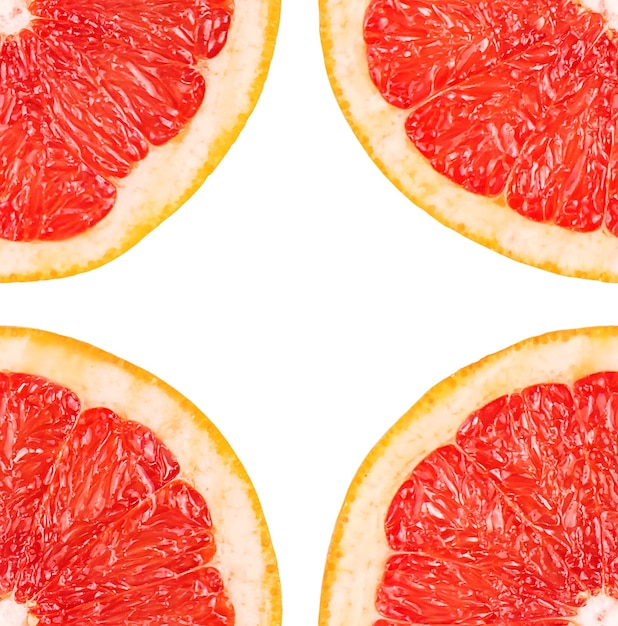 Grapefruit isolate on white background Selective focus