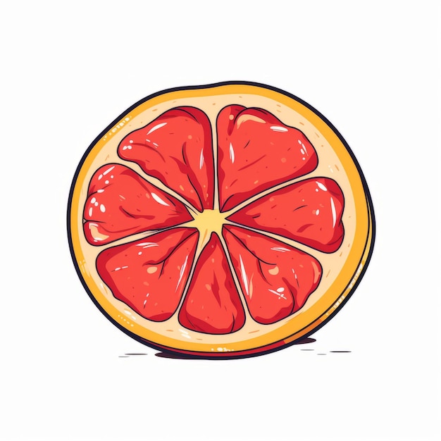 Grapefruit Marker Drawing