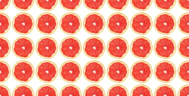 Grapefruit pattern on a white background Selective focus