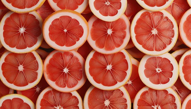 Foto grapefruit rode sappige plakjes achtergrond van bovenaf een heerlijk vers voedsel