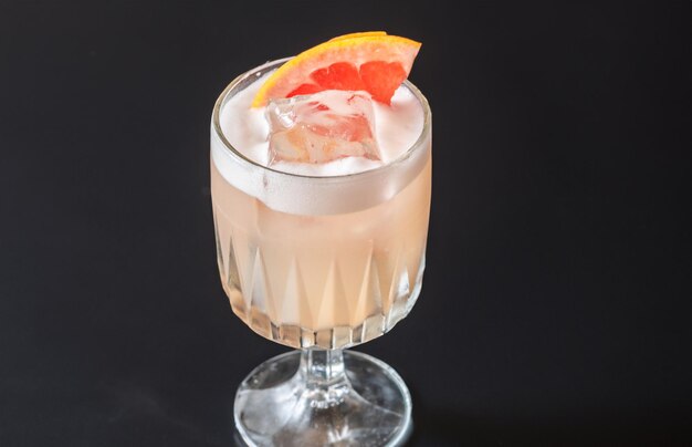 Grapefruit tequila sour cocktail