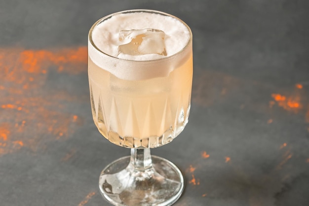 Grapefruit tequila sour cocktail