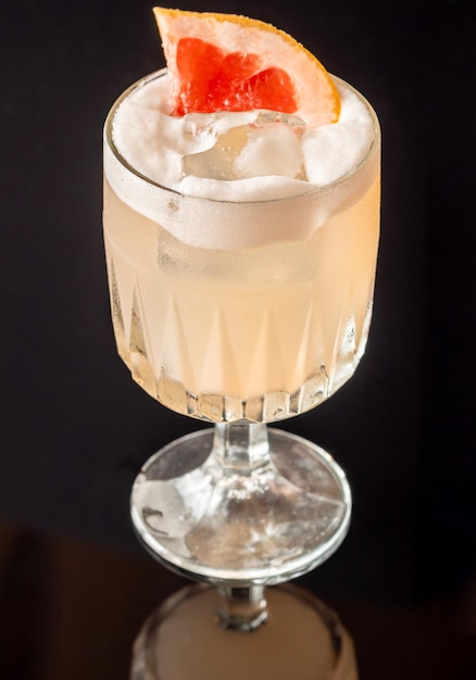 Grapefruit tequila sour cocktail