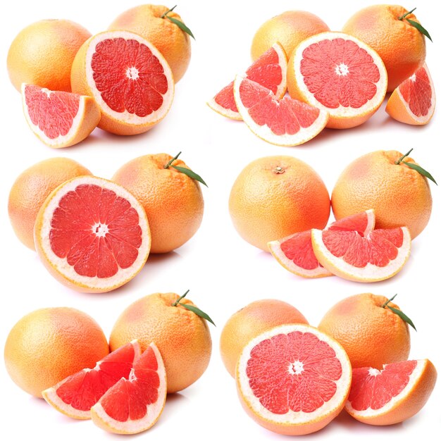 Photo grapefruit on white background