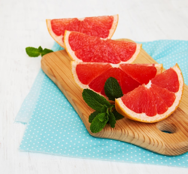 Photo grapefruit with mint