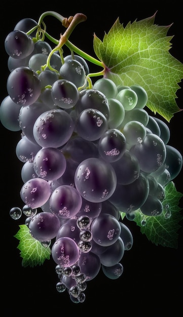 The grapes are purple and the grapes are purple.