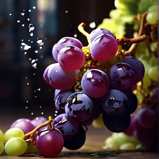 Grapes on an background generative ai