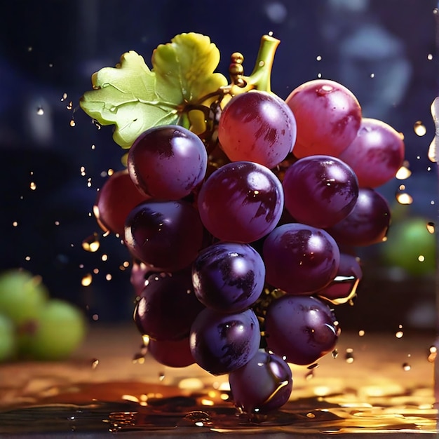 Grapes on an background generative ai