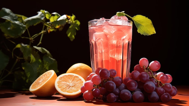 grapes background with juice