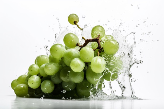 Grapes in a bowl with water droplets on it