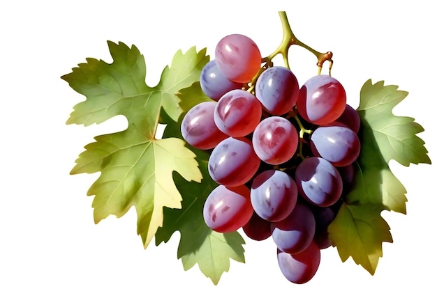 Grapes Digital Painting Isolated Fruits Illustration Background Graphic Vegan Food Design