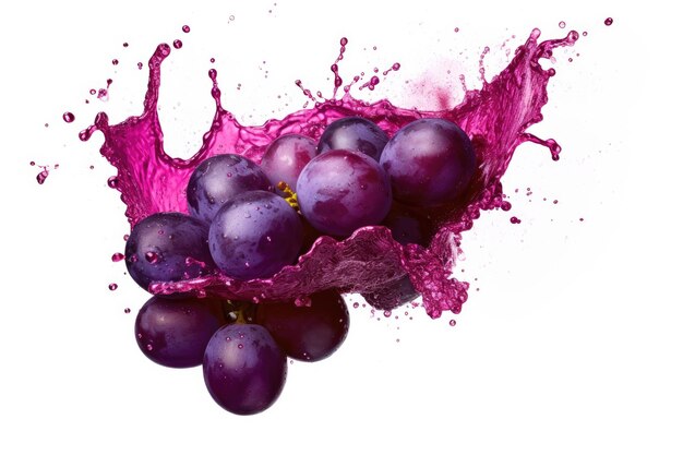 Photo grapes powerful liquid explosion