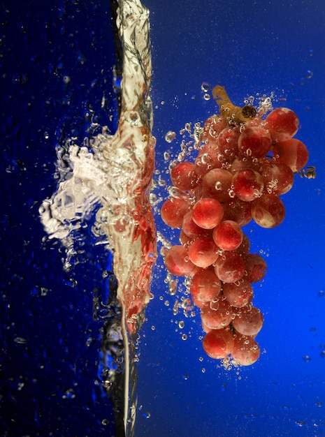 grapes thrown into the water