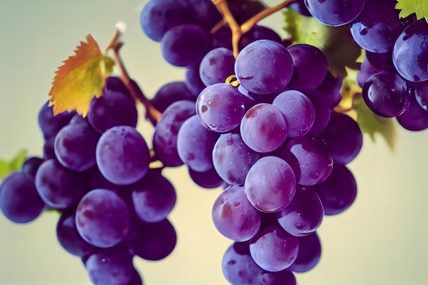 Grapes on vine stylize photography