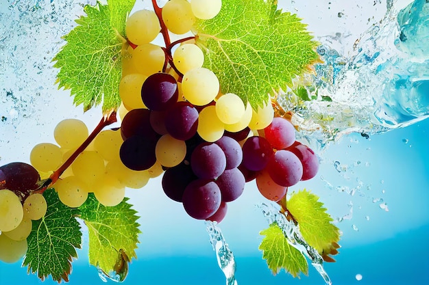 Grapes on vine Stylize photography