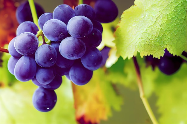 Grapes on vine Stylize photography