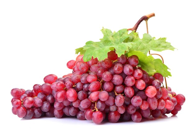 Grapes on a white background