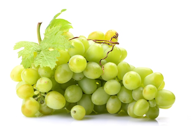 Grapes on a white background