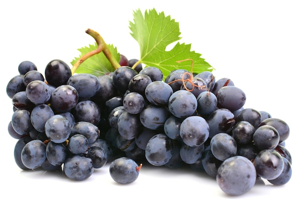 Grapes on a white background