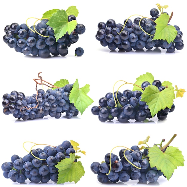 Grapes on a white background