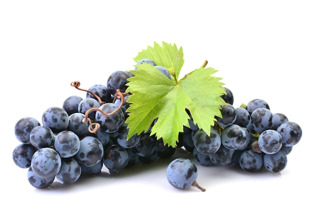 Grapes on a white surface