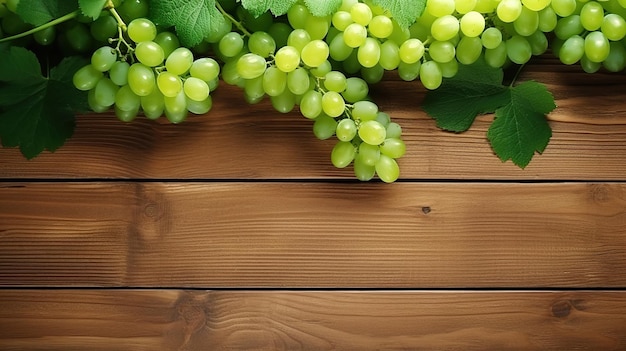 grapes on a wooden background