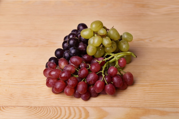 Grapes on a wooden table