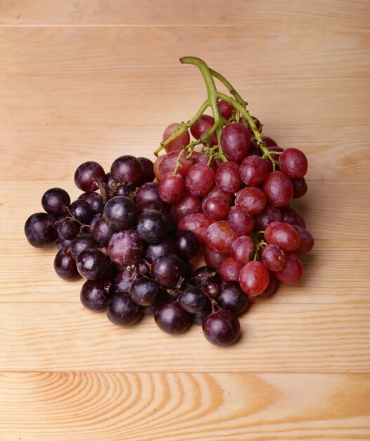 Grapes on a wooden table