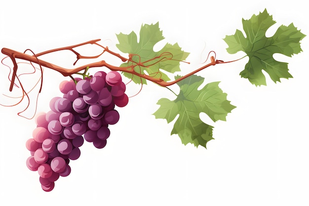 Grapevines isolated on transparent background