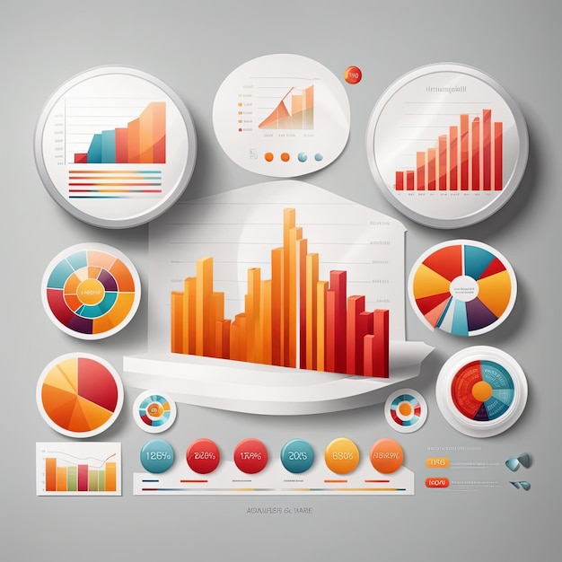 Foto diagramma grafico grafico finanziario visualizzazione dati grafico a barre grafico a linee grafico a torta analisi grafico