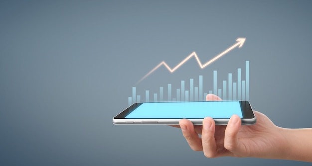 graph growth and increase of chart business