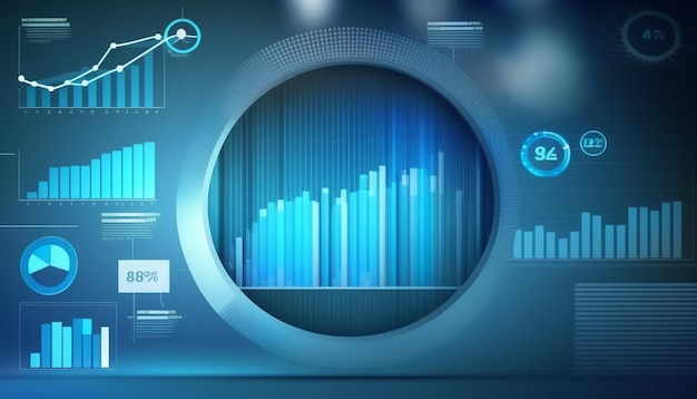 Foto grafico statistiche analisi ai generativa