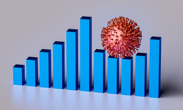 Grafico del successo e del fallimento nel coronavirus fallimento e recessione da covid19