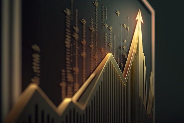 a graph with an upward trend symbolizing financial success and growth