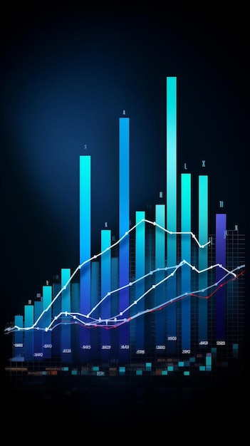 Foto un grafico con la parola grafico su di esso