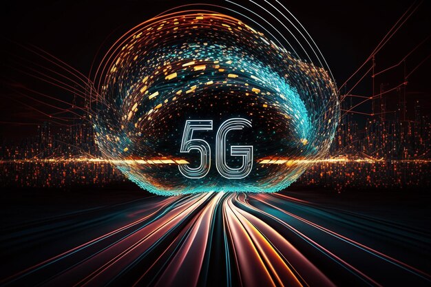 A graphic of a 5g sign with the word 5g on it.