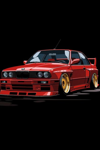 graphic art image of red bmw m